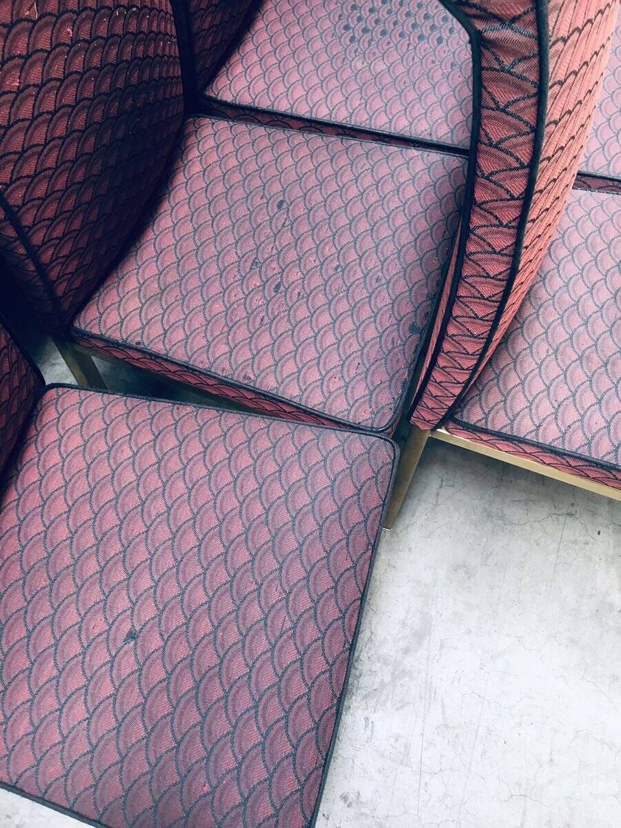 Hollywood Regency Style Design Dining Chair, 1970s, Belgium, Set of 6