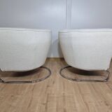Fauteuils Chromés par Jindrich Halabala, Set de 2