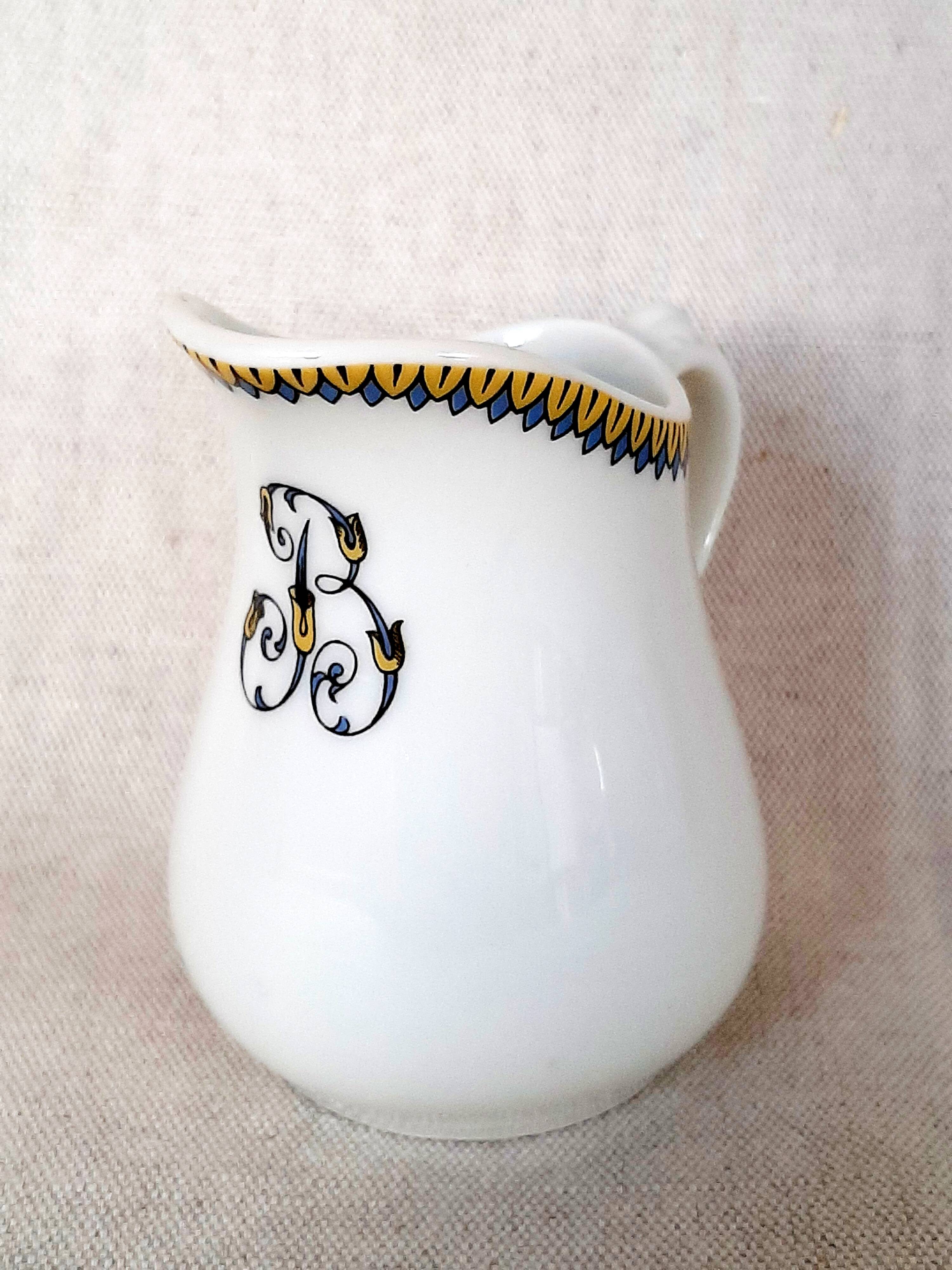 Haviland Limoges Monogrammed B Milk Jug