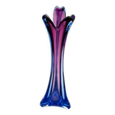Vase Sommerso Murano violet et bleu
