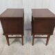 Pair of vintage bedside tables compass legs
