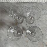 Set of four Baccarat organ model glasses