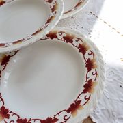 4 vintage deep plates L'Amandinoise Carnac