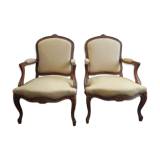 Pair of Louis XVI style armchairs