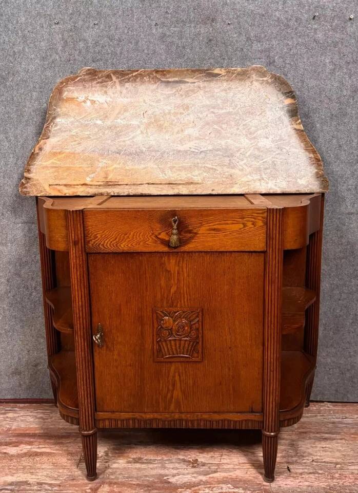 In the style of Dufresne: Art Nouveau period oak sideboard