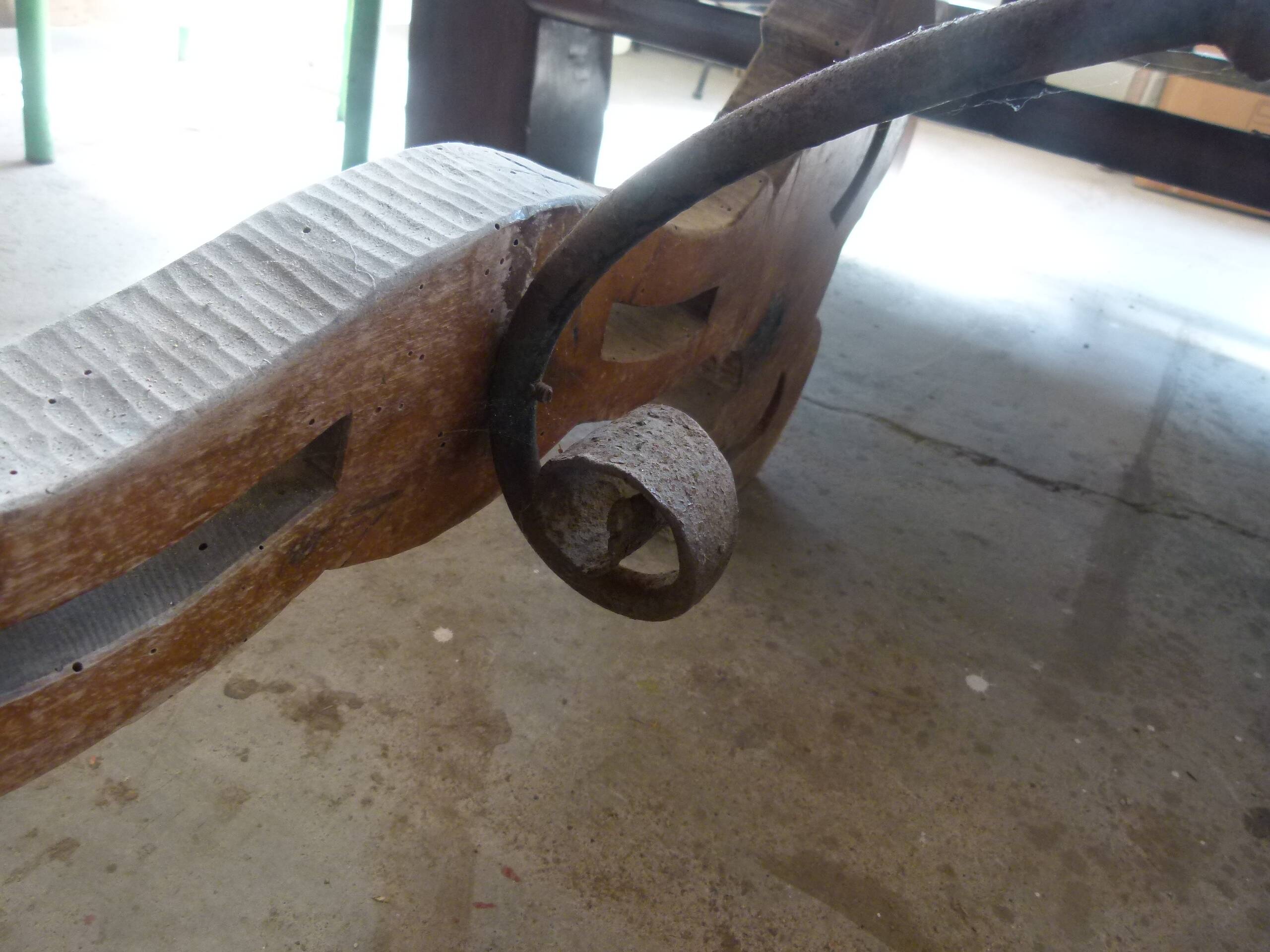 20th century solid wood farmhouse table