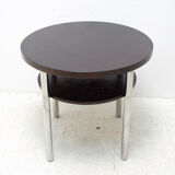 Table basse chromée Bauhaus par Robert Slezak années 1930
