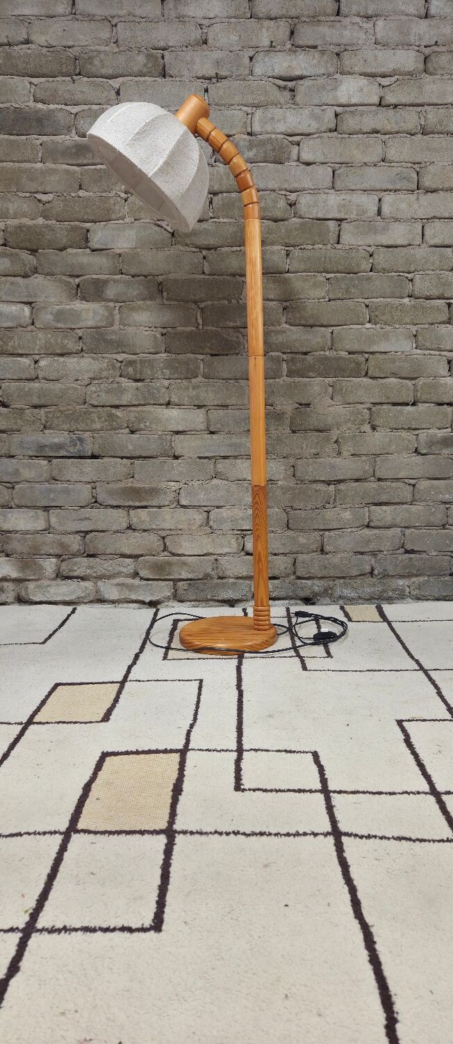 Danish pine floor lamp 1970