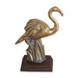 Pink flamingo in bronze