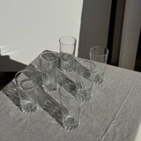 Set of 6 glass orangeade glasses H14.5 D7
