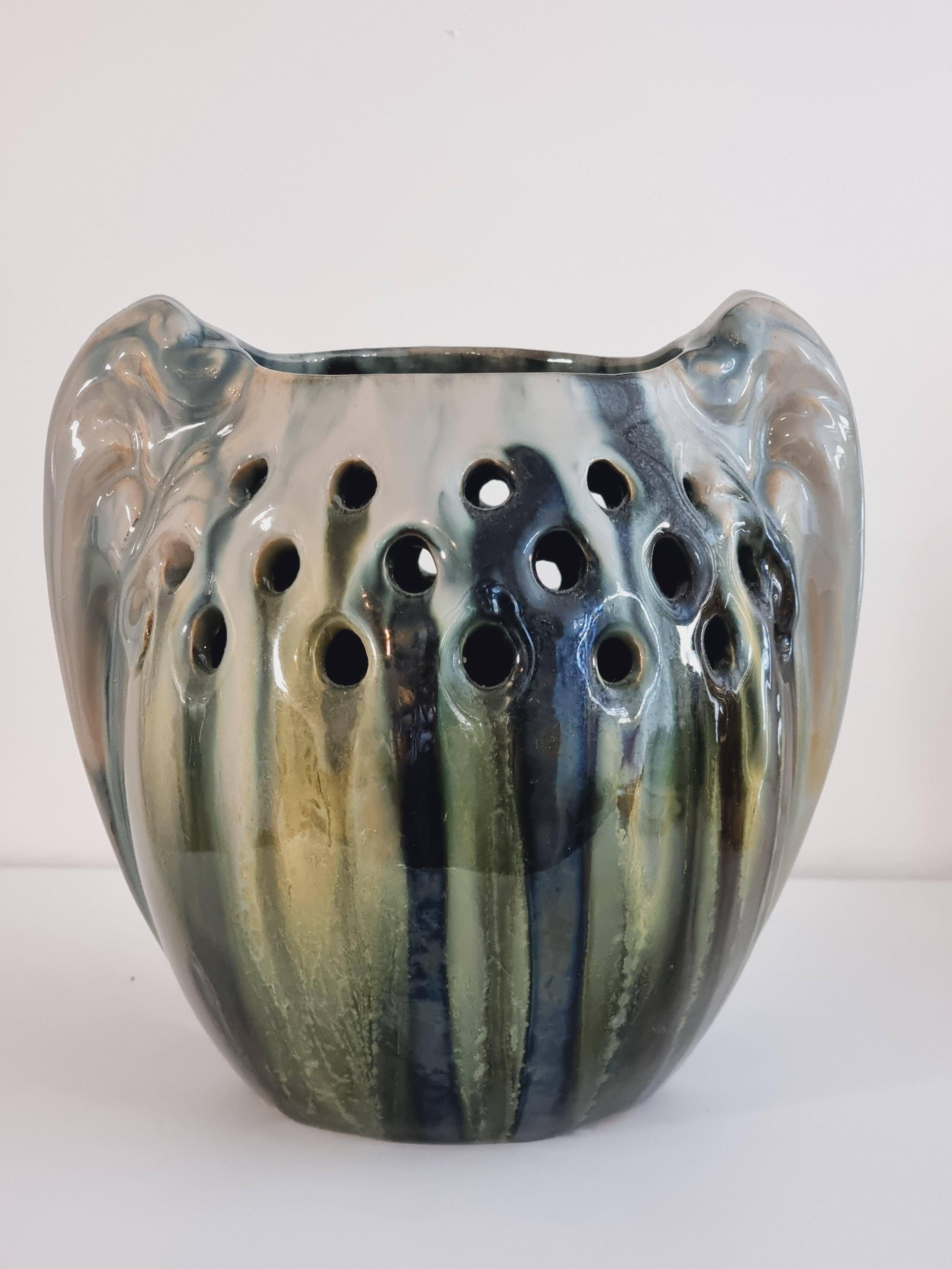 Michael Andersen & Son (MA&S) rare ceramic vase, Jugend, early 20th century, Denmark.