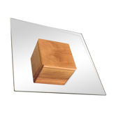 Glass and wood designer coffee table