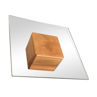 Table basse design verre et bois