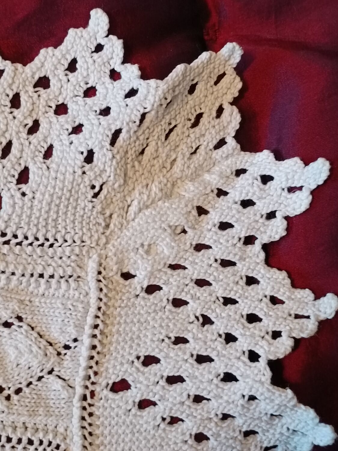 Cotton bedspread or crochet plaid