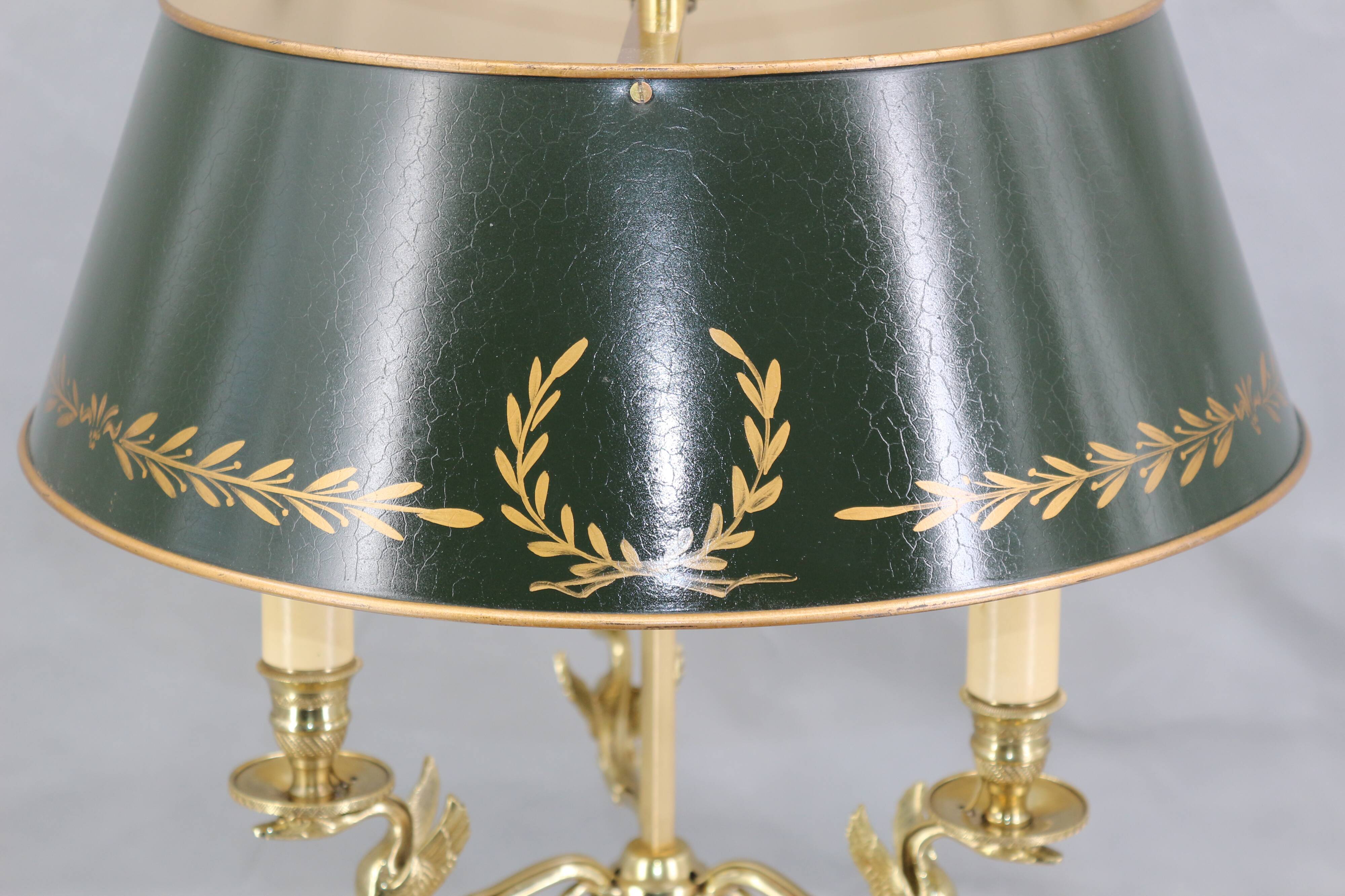 Empire style solid bronze hot water bottle lamp