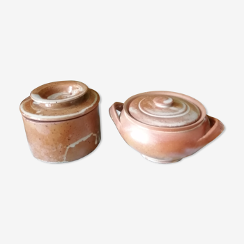 Sandstone butter and sugar set