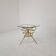 Elegant Italian Mid-Century Side Table with Sculptural Brass Base, 1970's