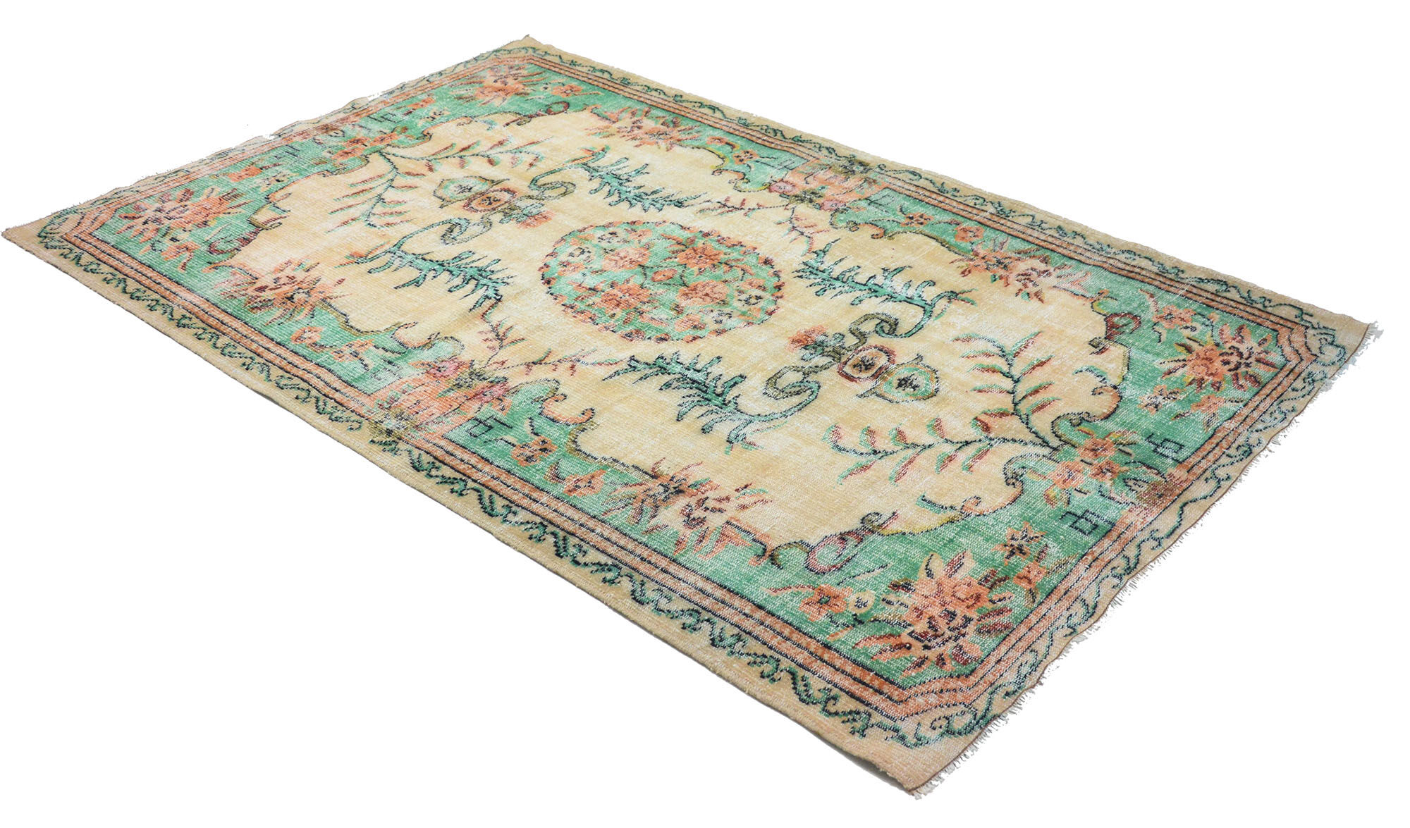 Anatolian handmade vintage rug 276 cm x 175 cm