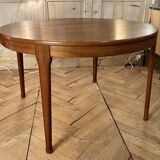 Scandinavian Style Extendable Round Teak Table -