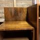 Asymmetrical wardrobe, Art Deco, 1930s walnut burl, wardrobe, shelves, drawers