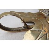 Brass holly candlestick