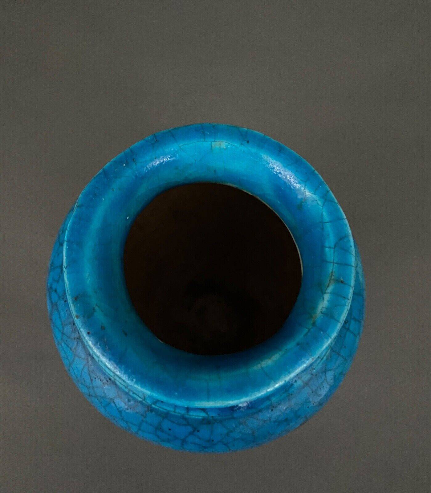 Cracked ceramic vase by Lachenal 1930 ovoid shape