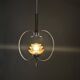 1930s Czech Art Deco Chrome and Frosted Glass Chandelier
