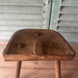 Solid oak tripod stool