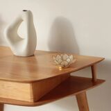 Solid oak tripod console table – vintage & restored