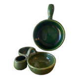Enamelled ceramic aperitif set