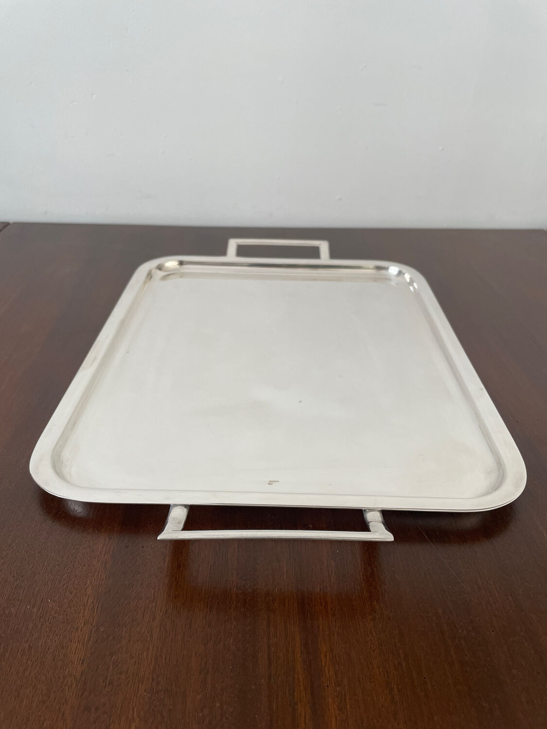 Tray in silver metal the Thistle 1950