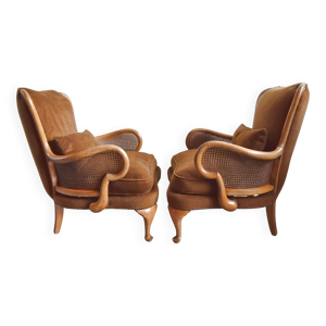 Paire de bergères vintage