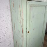 Armoire garde manger vert amande patinée