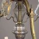 Antique chandelier in glass and gilded metal, Italy, 19th century