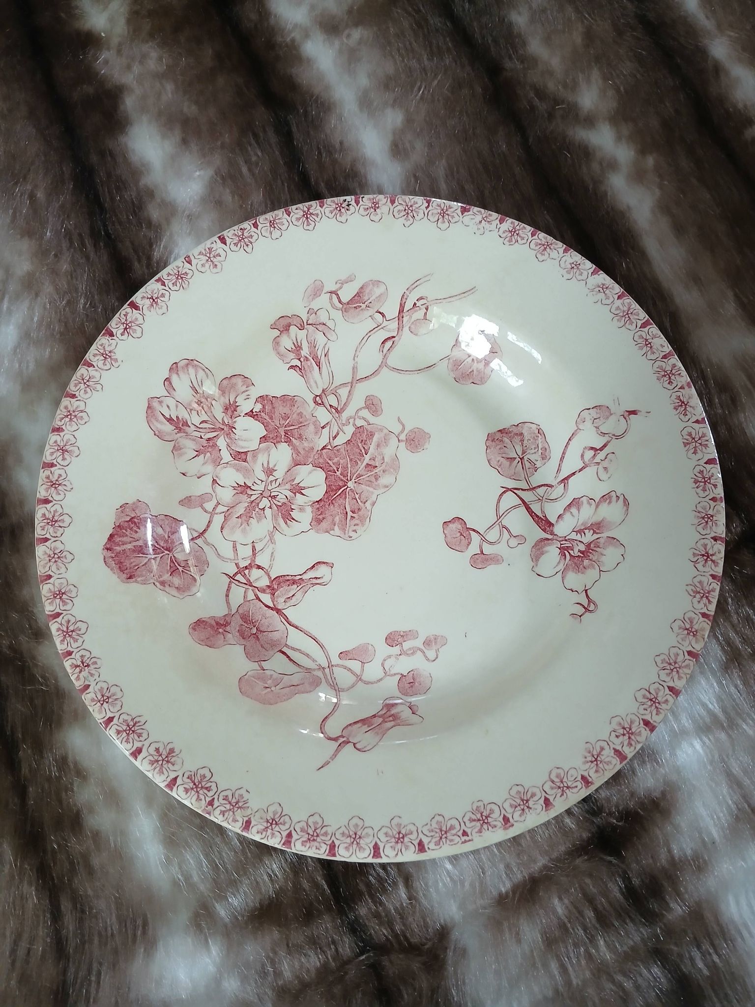 6 mismatched vintage deep plates in ironstone