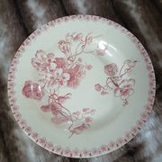 6 mismatched vintage deep plates in ironstone