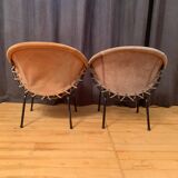 Pair of armchairs designed by Lusch Erzeugnis, Lusch & Co, Germany, 1960s