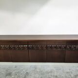 Graphical brutalist credenza, 1970s