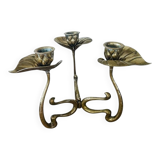 Art Nouveau style chandelier in solid brass