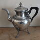 Coffee service 3 pieces old empire style in silver metal
