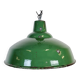 Industrial British Green Enamel Factory Pendant Lamp, 1960s