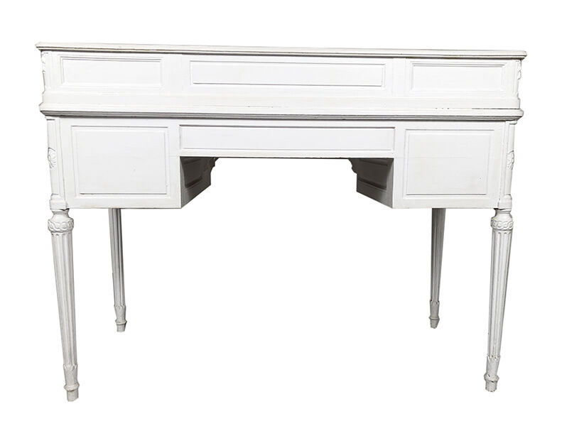 Louis XVI-style tiered desk lay white