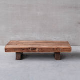 Brutalist oak mid-century belgium sleeper coffee table