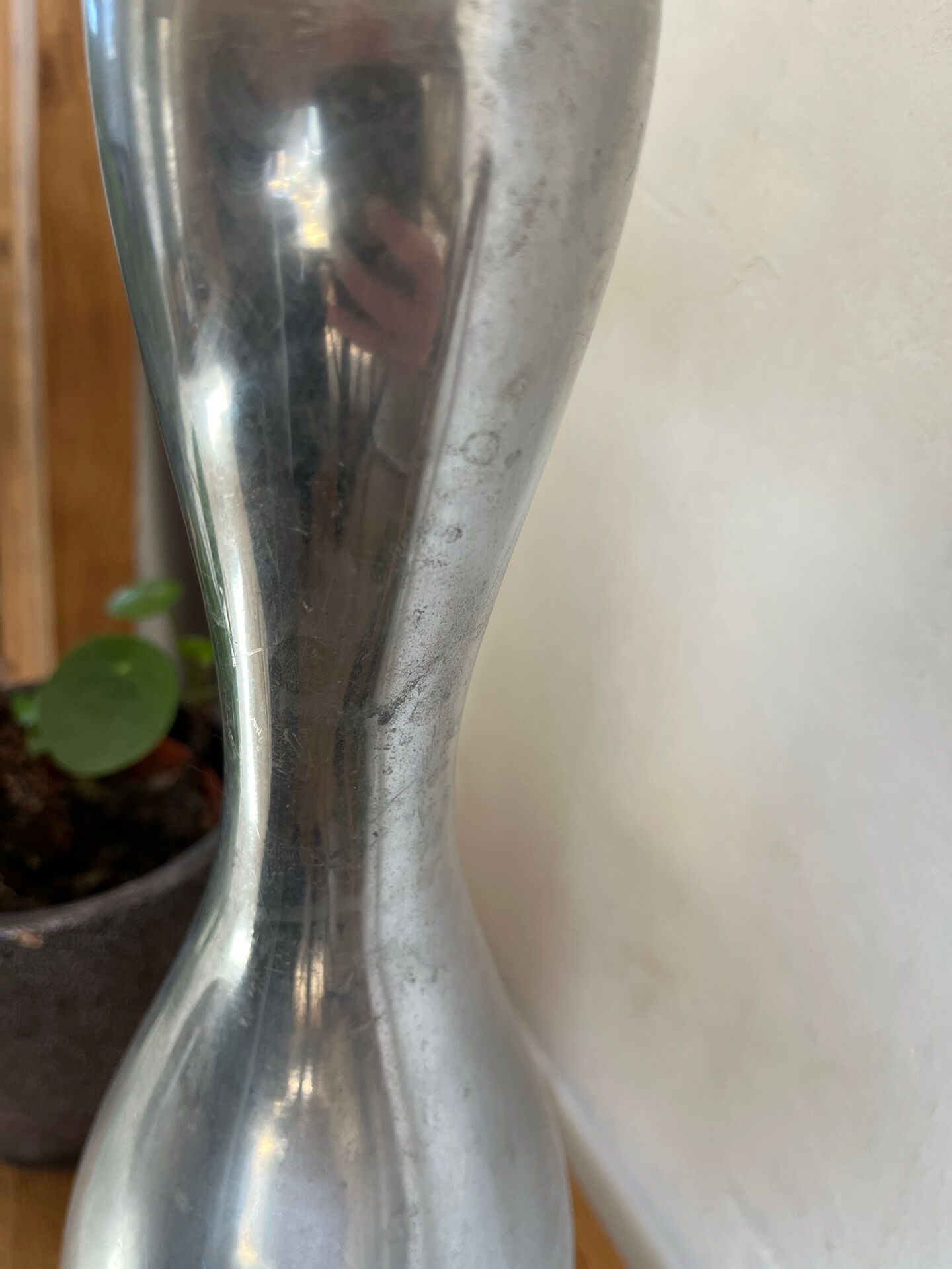 Vase vintage en métal argenté