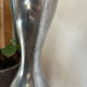 Vase vintage en métal argenté