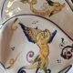 Old ceramic flower girl wall vase