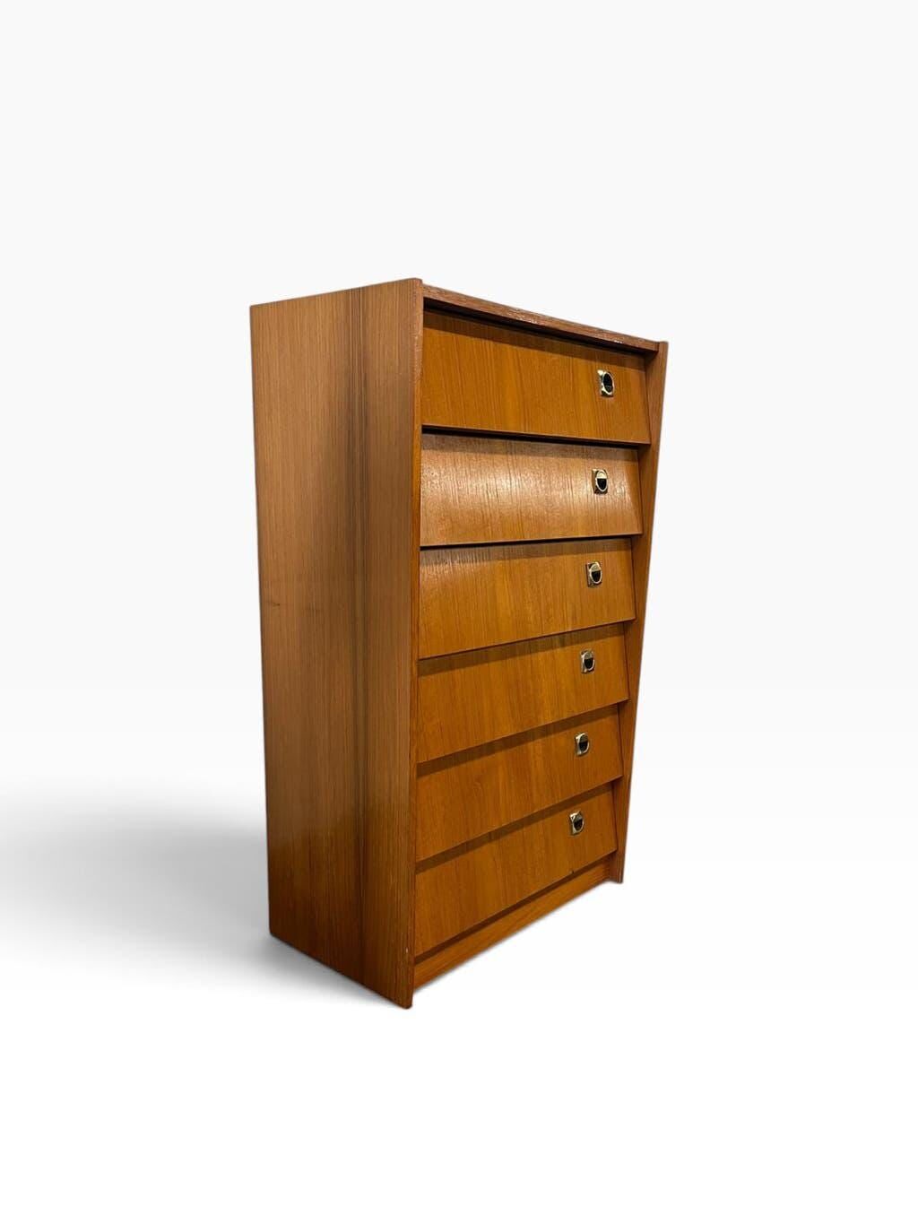 Vintage wooden shoe cabinet / cabinet with drop-down door and chrome accents.