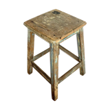 Vintage wooden painter's workshop tabouret
