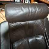 Pair of armchairs and their ottomans by ake fribytter for nelo sweden 1970