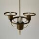 Suspended lamp with 3 glass balls and brass frame, Germany, 1960s
